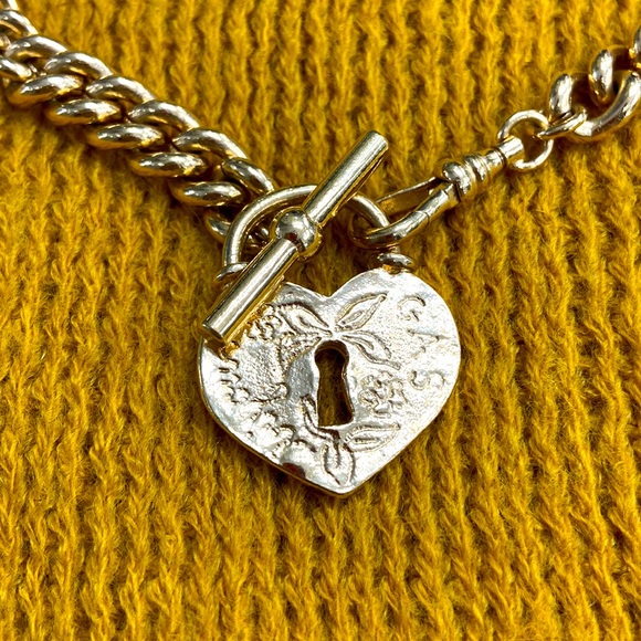 Gas Bijoux Locked Heart Padlock Necklace 24-karat Yellow Gold Plated Brass - Picture 5 of 12